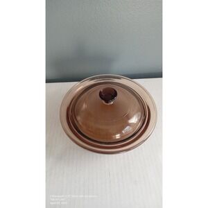 Vintage Pyrex Amber Glass Casserole Dish‎ Lid Replacement 9 1/2"